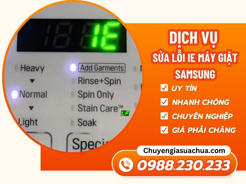 Lỗi IE máy giặt Samsung nhanh chuẩn uy tín!