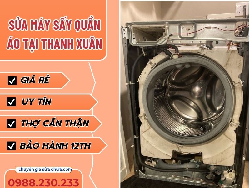Sửa máy sấy quần áo tại Thanh Xuân nhanh, giá tốt!