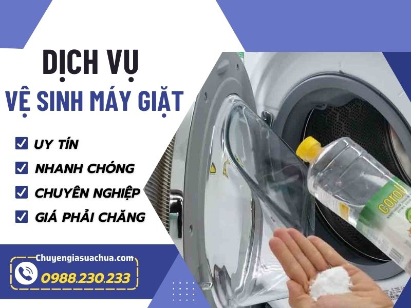 Vệ sinh máy giặt sạch sâu chuyên nghiệp giá ưu đãi!