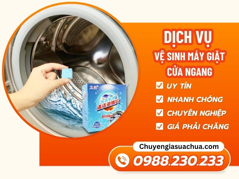 Vệ sinh máy giặt cửa ngang nhanh chóng tận nhà!