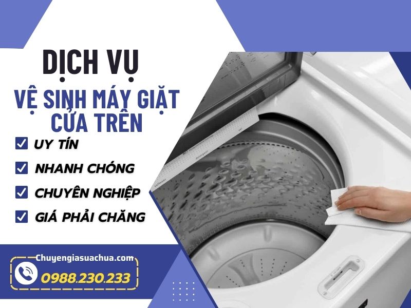 Vệ sinh máy giặt cửa trên chuyên nghiệp giá tốt!