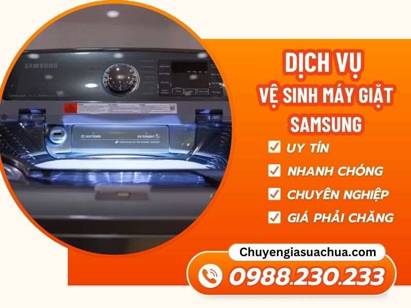 Vệ sinh máy giặt Samsung nhanh chóng chuyên nghiệp tận nhà!