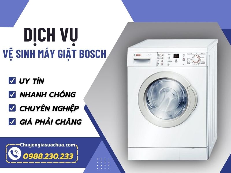 Vệ sinh máy giặt bosch an toàn sạch sâu giá tốt!