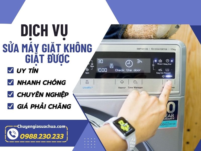 Máy giặt không giặt được hãy cùng Chuyengiasuachua khắc phục!