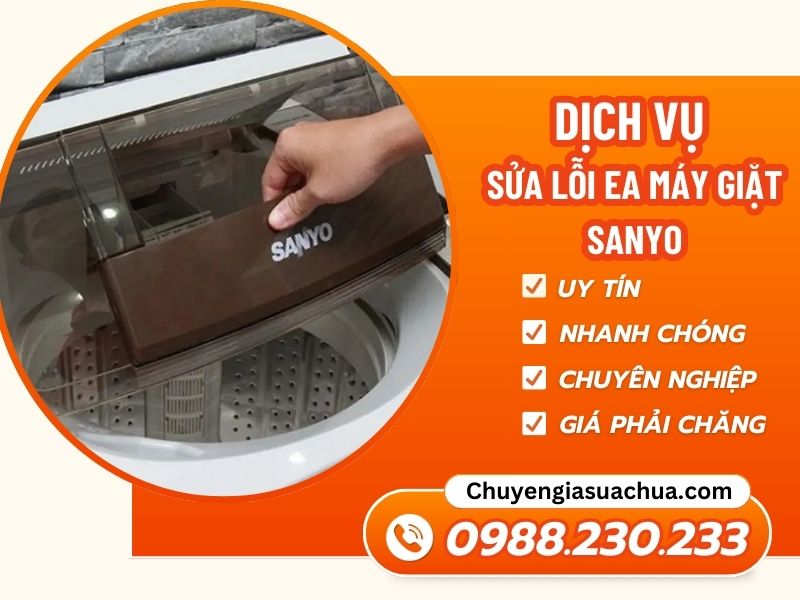 Lỗi EA máy giặt Sanyo nguyên nhân và cách xử lý!