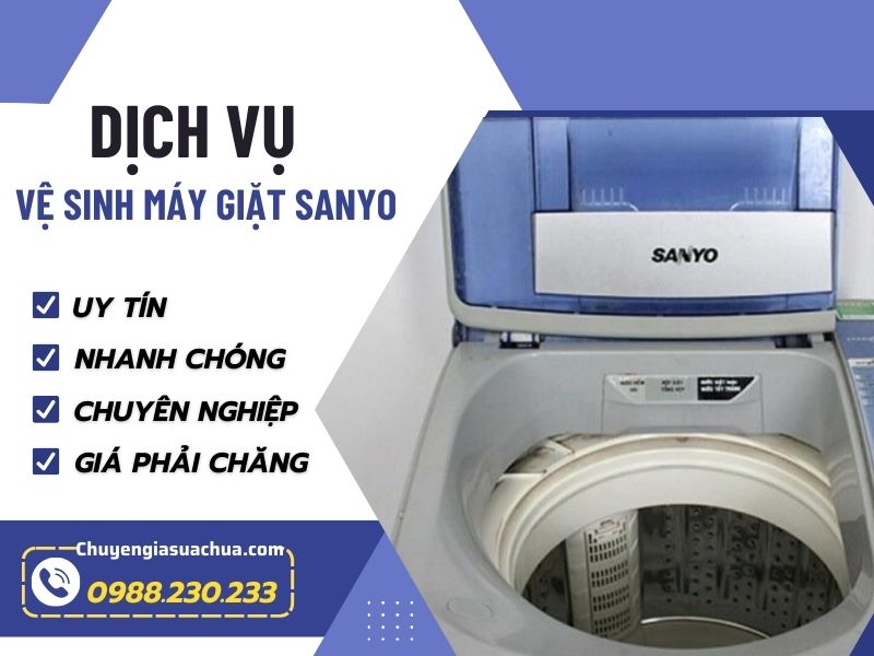Vệ sinh máy giặt Sanyo nhanh chóng uy tín giá phải chăng!