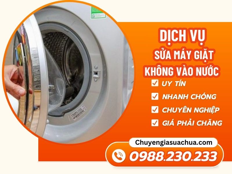 Máy giặt không vào nước có Chuyengiasauchua giải đáp chi tiết!