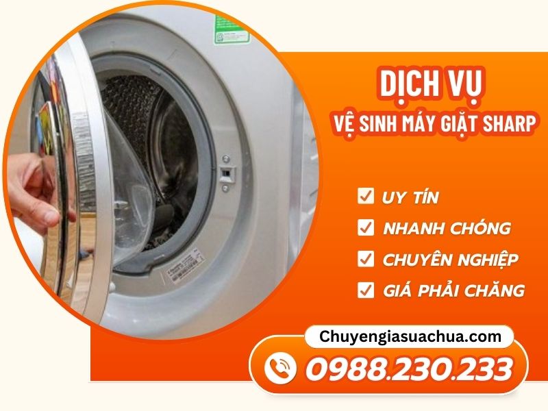 Vệ sinh máy giặt Sharp thợ giỏi nhanh chóng tận nơi!