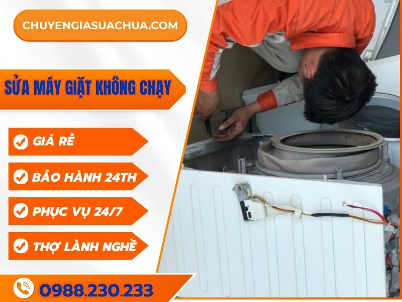 Sửa máy giặt không chạy nhanh chóng uy tín tận nơi!