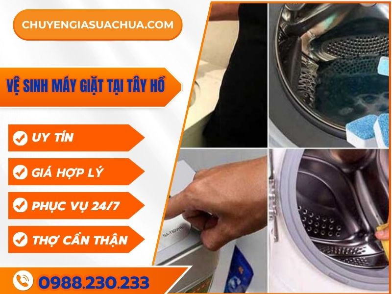 Vệ sinh máy giặt tại Tây Hồ sạch bóng, giá ưu đãi!