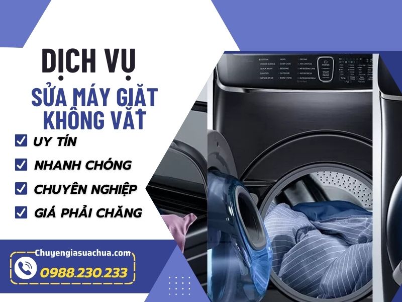Máy giặt không vắt? Chuyengiasuachua xử lý triệt để tận nơi!