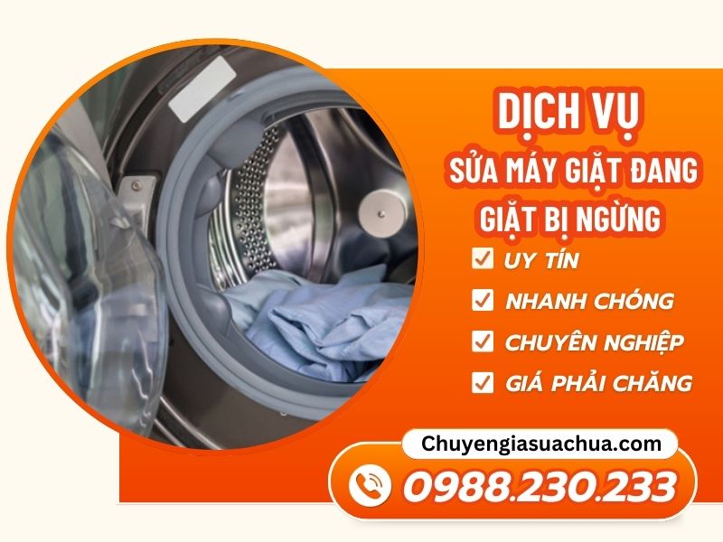 Bật mí cách xử lí máy giặt đang giặt bị ngừng!