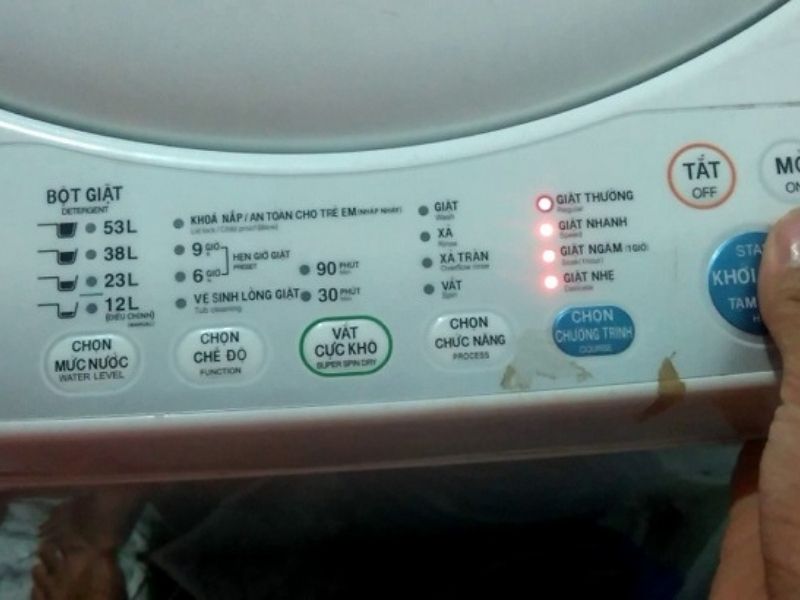 Các ký hiệu (mã lỗi) thường gặp trên máy giặt