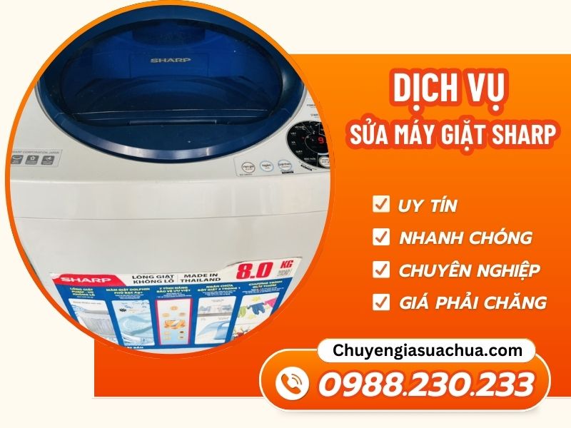 Sửa máy giặt Sharp uy tín tận tâm tận nơi!
