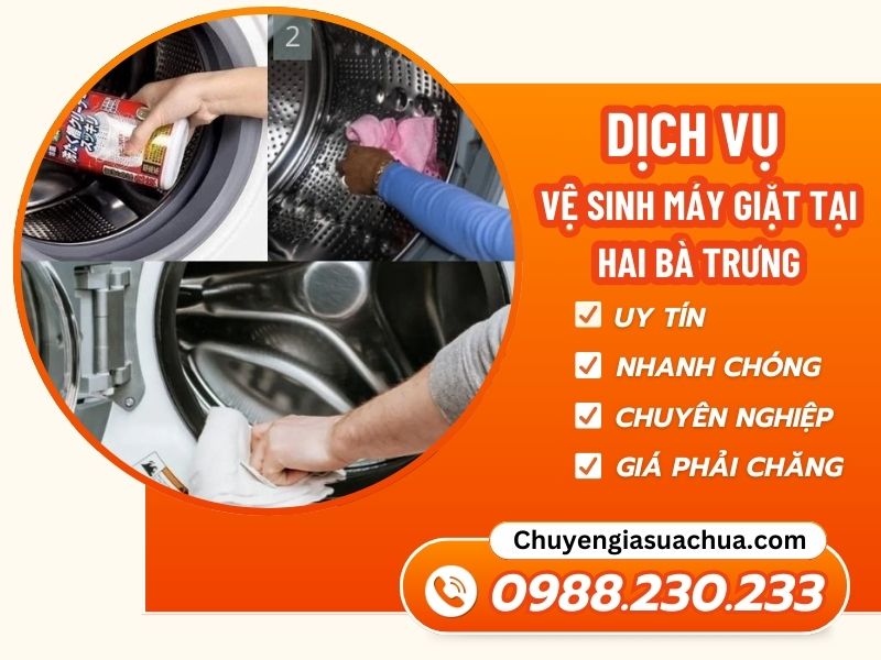 Vệ sinh máy giặt tại Hai Bà Trưng chuyên nghiệp tận nơi!