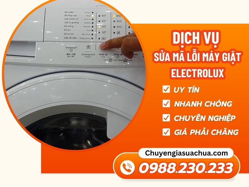 Mã lỗi máy giặt Electrolux nhanh chóng chuyên nghiệp giá ưu đãi!