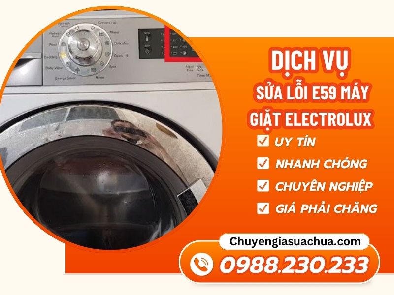 Lỗi E59 máy giặt Electrolux nguyên nhân và cách khắc phục!