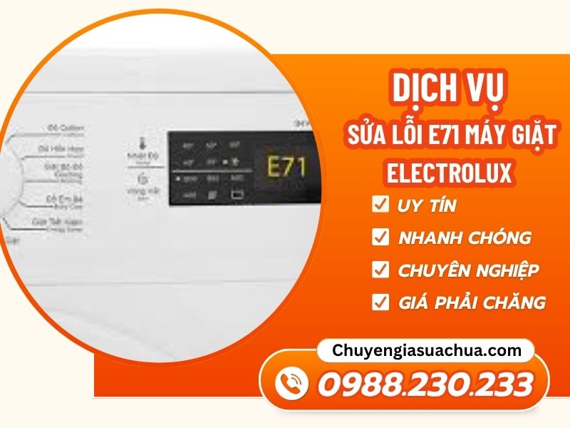 Máy giặt Electrolux lỗi E71 thợ giỏi chuyên nghiệp tận nơi!