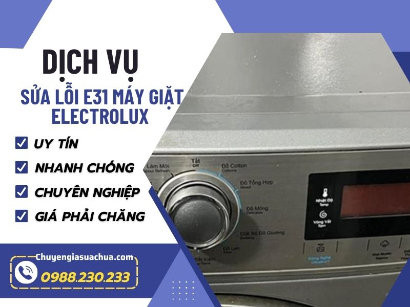 Máy giặt Electrolux báo lỗi E31 nguyên nhân và cách xử lý!