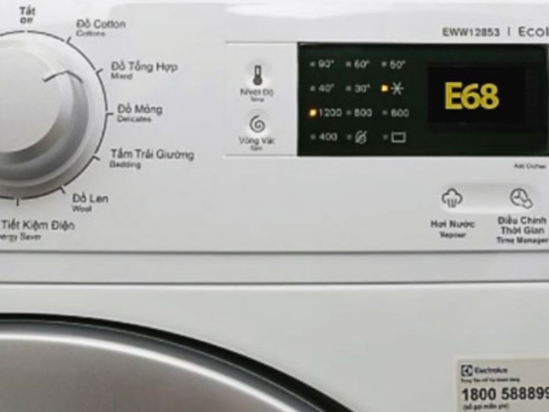 Cách khắc phục lỗi E68 máy giặt Electrolux tại nhà