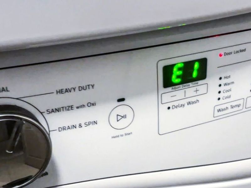 Cam kết dịch vụ lỗi E1 máy giặt Aqua