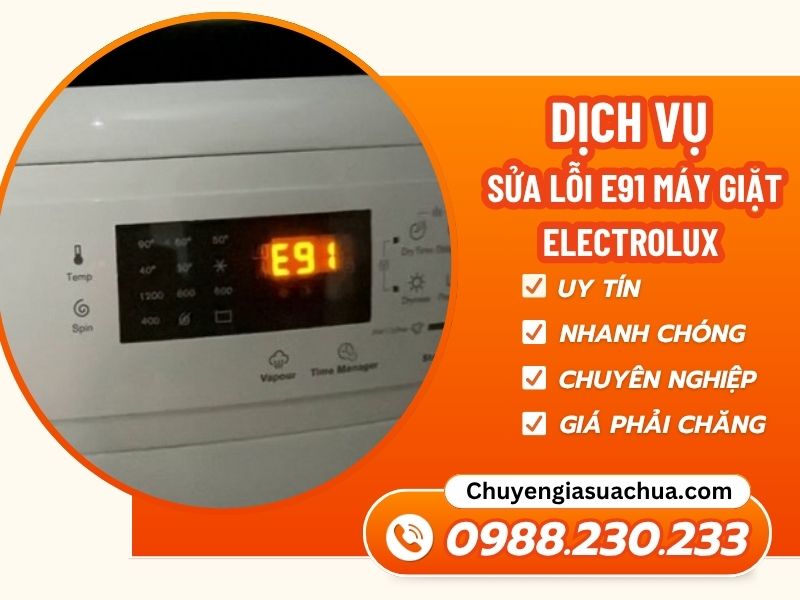 Lỗi E91 máy giặt Electrolux – Nguyên nhân, cách khắc phục!