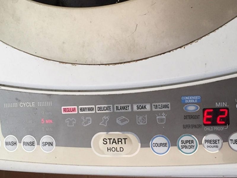 Câu hỏi thường gặp về lỗi E2 máy giặt Toshiba